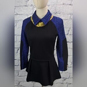 Givenchy Paris Women's Top Purple Black Crystals Italy Small